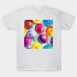 Watercolor lollipop pattern T-Shirt